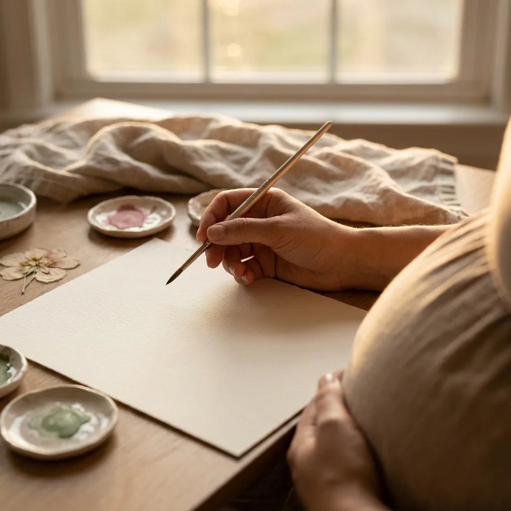 Mani di una mamma durante un'attività di arteterapia